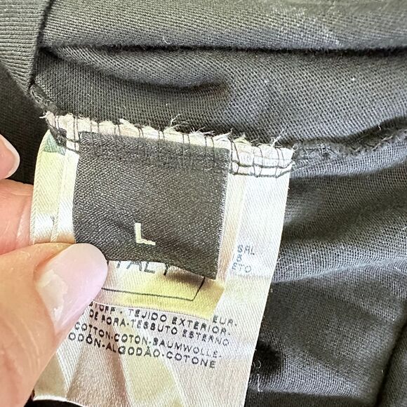 Matchless Women's Cotton Black Long Sleeve Embelished T-Shirt SZ L Made in Italy - Picture 13 of 16